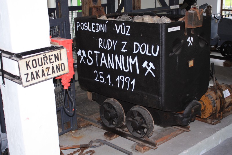 Letzter Erzhunt aus Důl Stannum (Horní Slavkov) im Bergbaumuseum Krásno