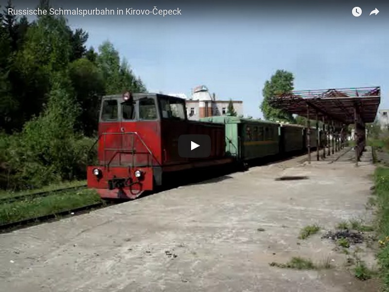 Russische Schmalspurbahn in Kirovo-Čepeck