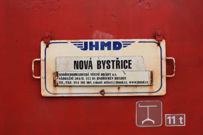 Zuglaufschild nach Nová Bystřice