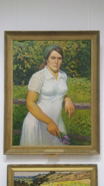 В.В. Сизиков (V. V. Sizikov) – Портрет доярки Корнієнко (Portrait der Melkerin Kornienko), 1986