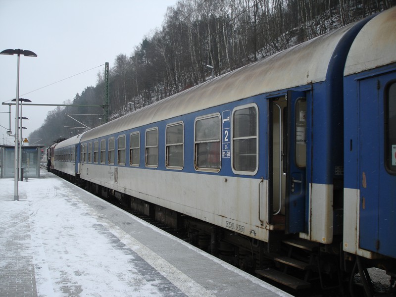 Zwischen Bad Schandau und Děčín verkehrte ein veritabler Liegewagenzug
